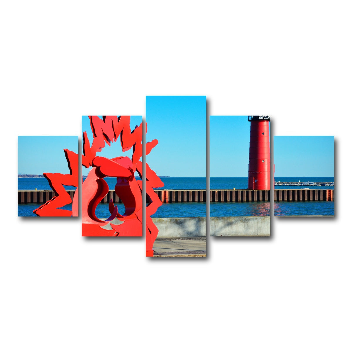 AUTO-MOCKUP WHITE | North Pier Lighthouse | 5 Piece | Gallery Wrap Canvas | group=5_short