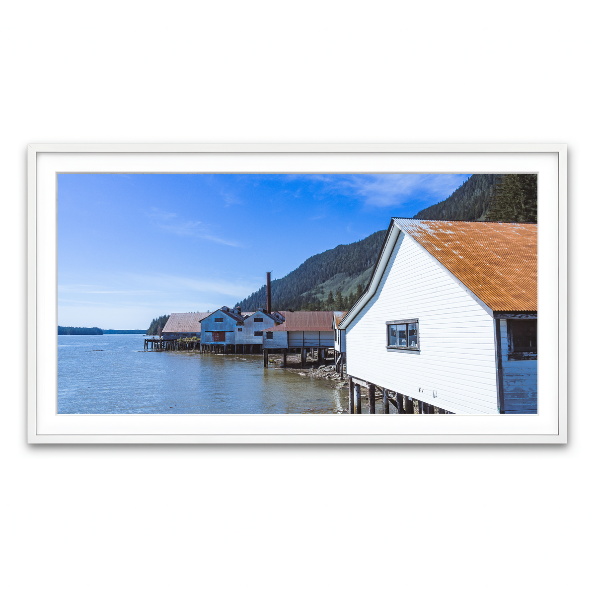 Framed Print 2x1 White