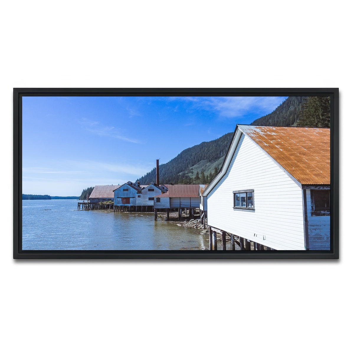 AUTO-MOCKUP WHITE | Northern BC Cannary | 1 Piece | Black Framed Canvas | group=2x1