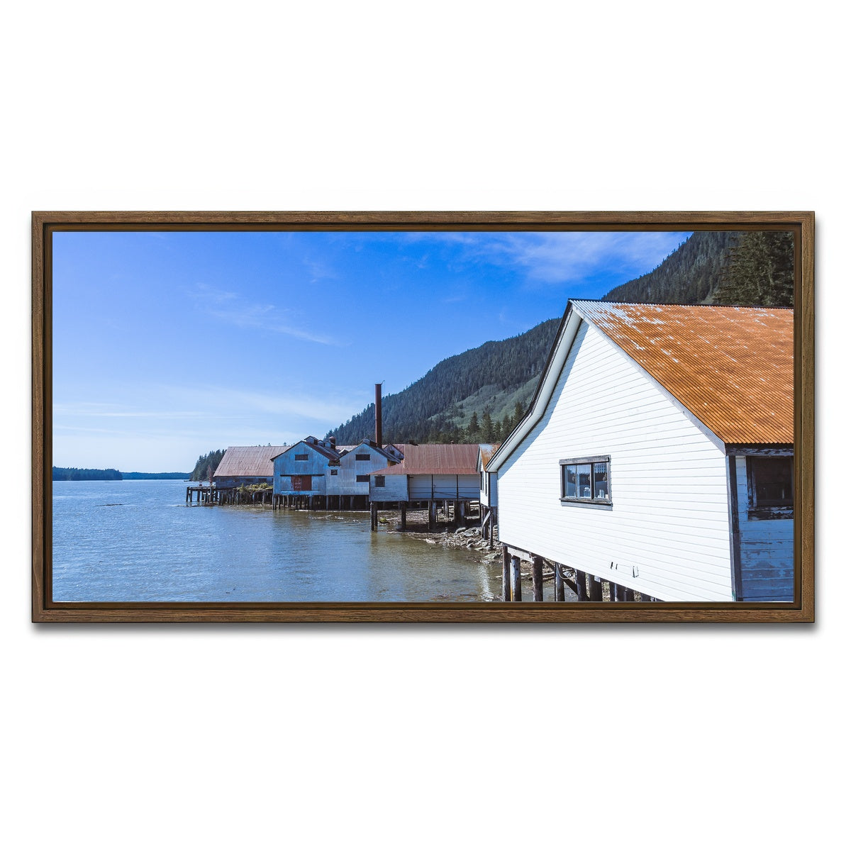 AUTO-MOCKUP WHITE | Northern BC Cannary | 1 Piece | Walnut Framed Canvas | group=2x1