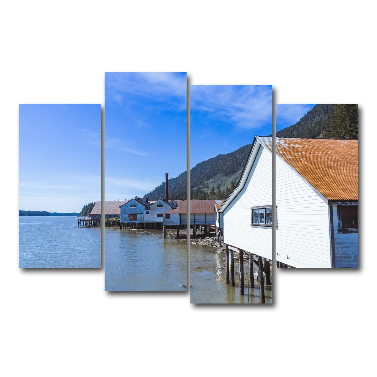 AUTO-MOCKUP WHITE | Northern BC Cannary | 4 Piece | Gallery Wrap Canvas | group=4_short