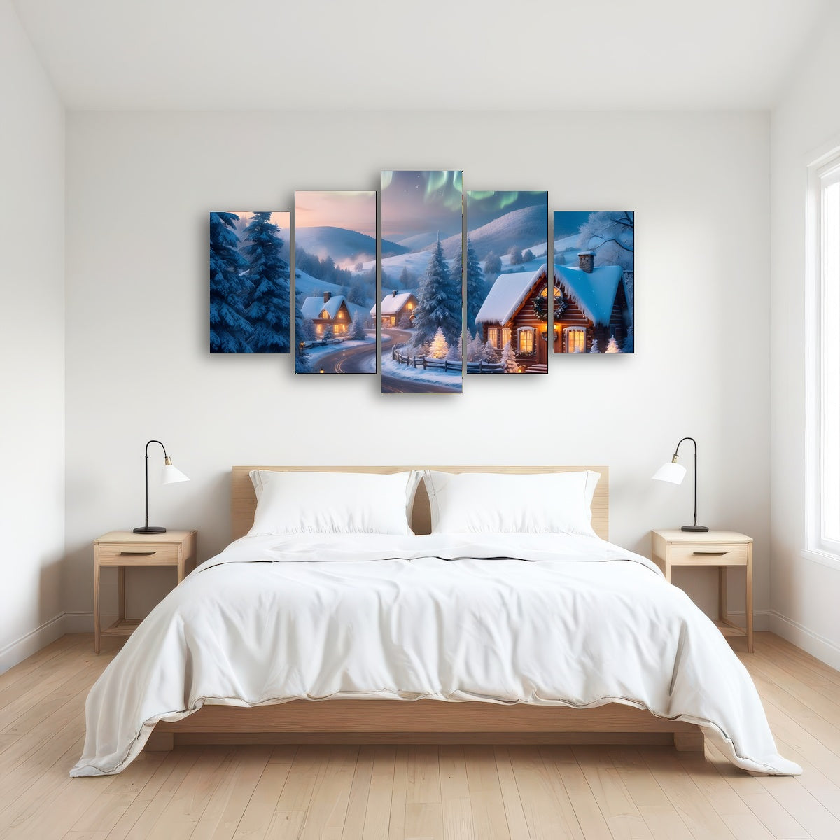 AUTO-MOCKUP ROOM | Northern Lights Painting