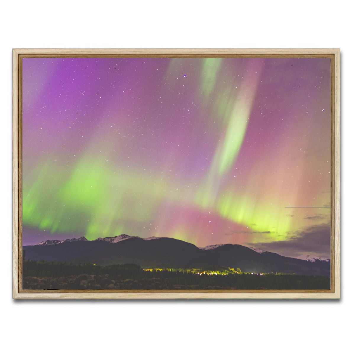 AUTO-MOCKUP WHITE | Northern Lights Purple | 1 Piece | Natural Framed Canvas | group=4x3