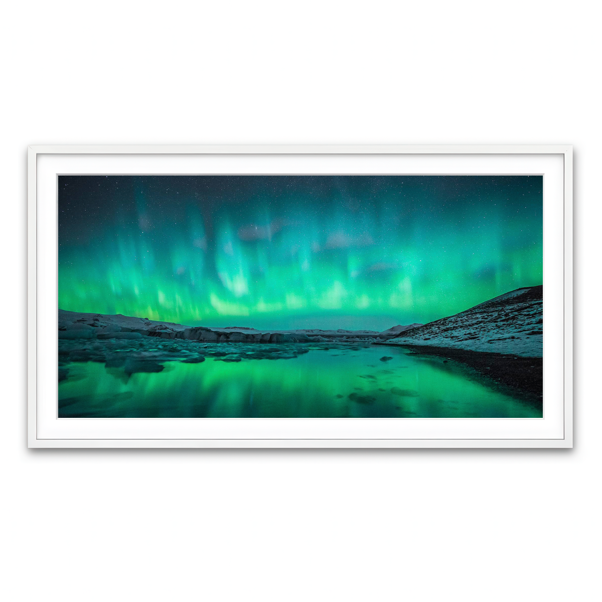 Framed Print 2x1 White