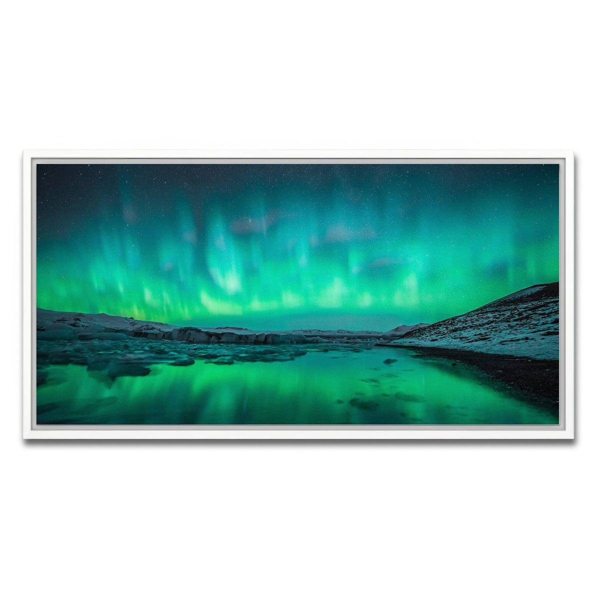 AUTO-MOCKUP WHITE | Northern Lights | 1 Piece | White Framed Canvas | group=2x1