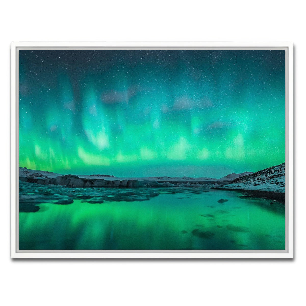 AUTO-MOCKUP WHITE | Northern Lights | 1 Piece | White Framed Canvas | group=4x3