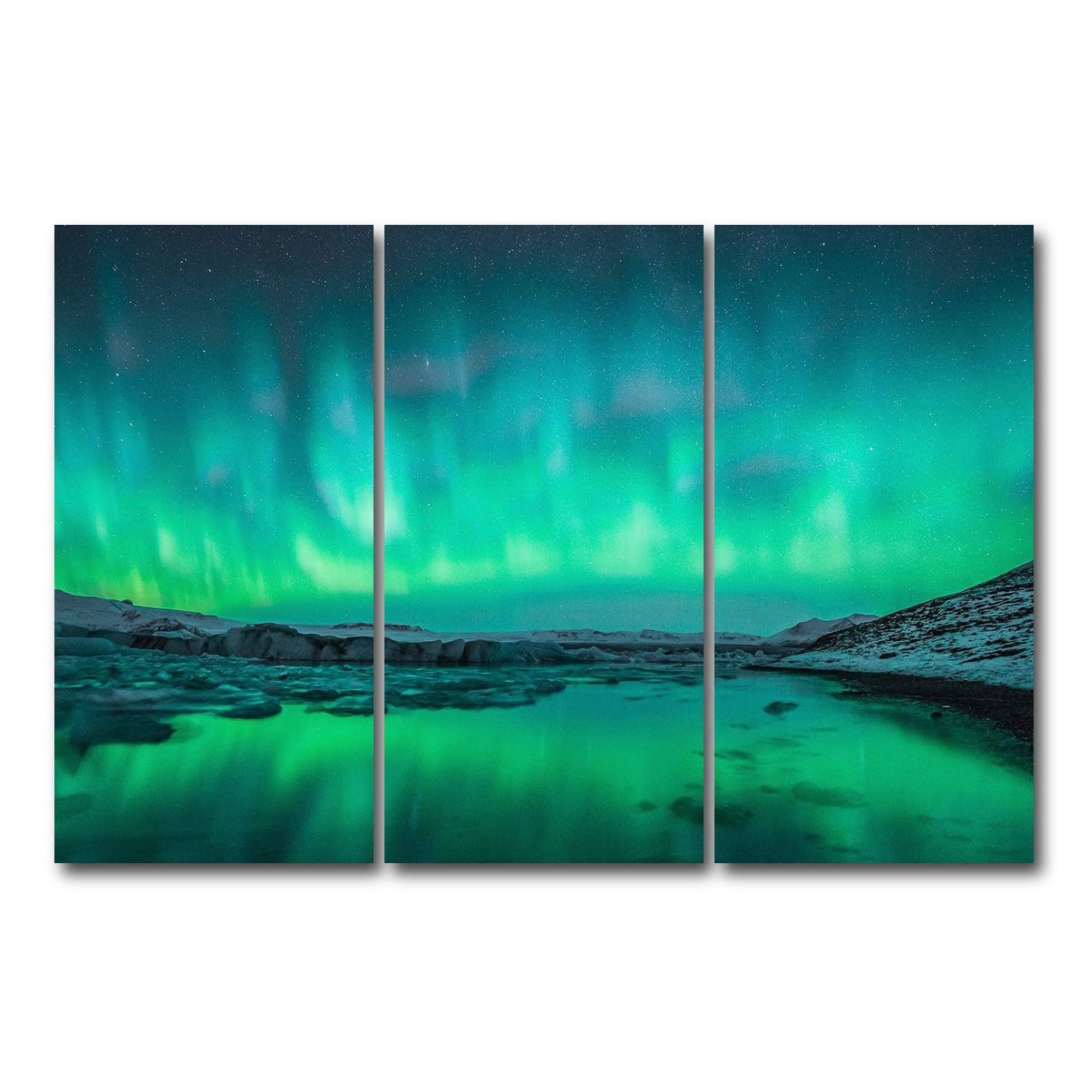 AUTO-MOCKUP WHITE | Northern Lights | 3 Piece | Gallery Wrap Canvas | group=12x24