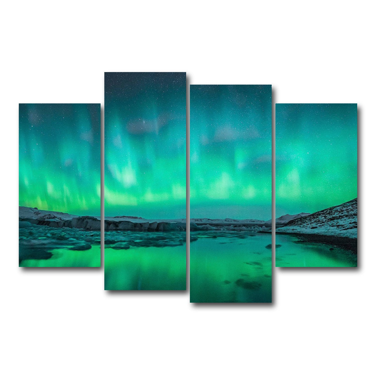 AUTO-MOCKUP WHITE | Northern Lights | 4 Piece | Gallery Wrap Canvas | group=4_short