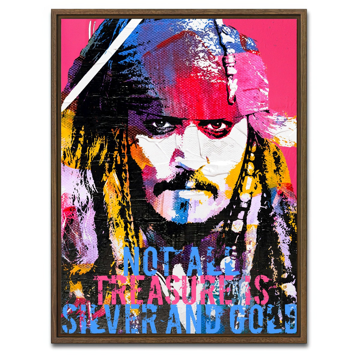 AUTO-MOCKUP WHITE | Not all Treasure | 1 Piece | Walnut Framed Canvas | group=3x4