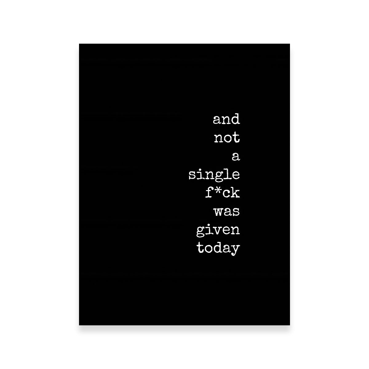 Not a Single One Wall Art