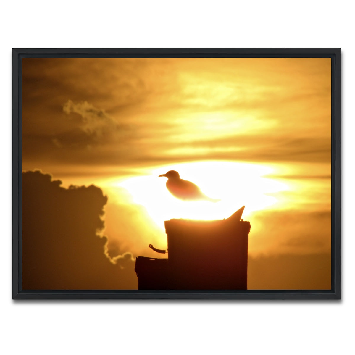 AUTO-MOCKUP WHITE | Nuclear Seagull | 1 Piece | Black Framed Canvas | group=4x3