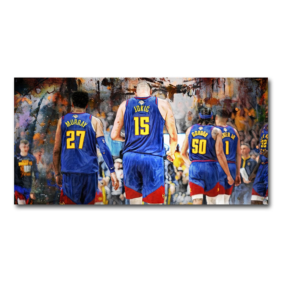 AUTO-MOCKUP WHITE | Nuggets Core Four | 1 Piece | Gallery Wrap Canvas | group=2x1