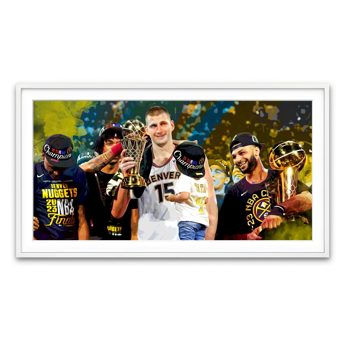 Framed Print 2x1 White