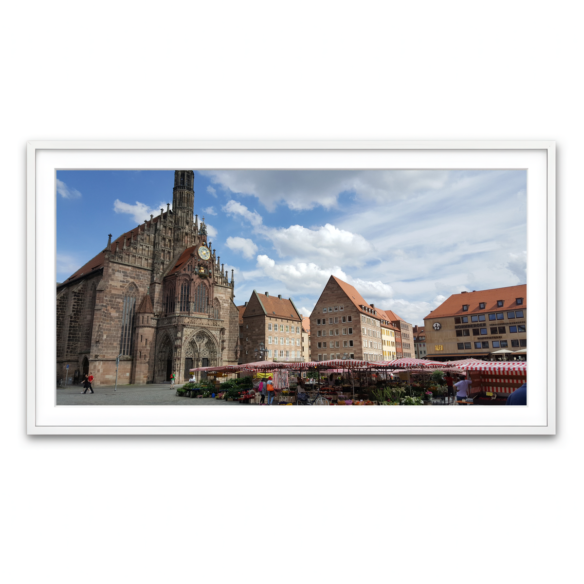 Framed Print 2x1 White