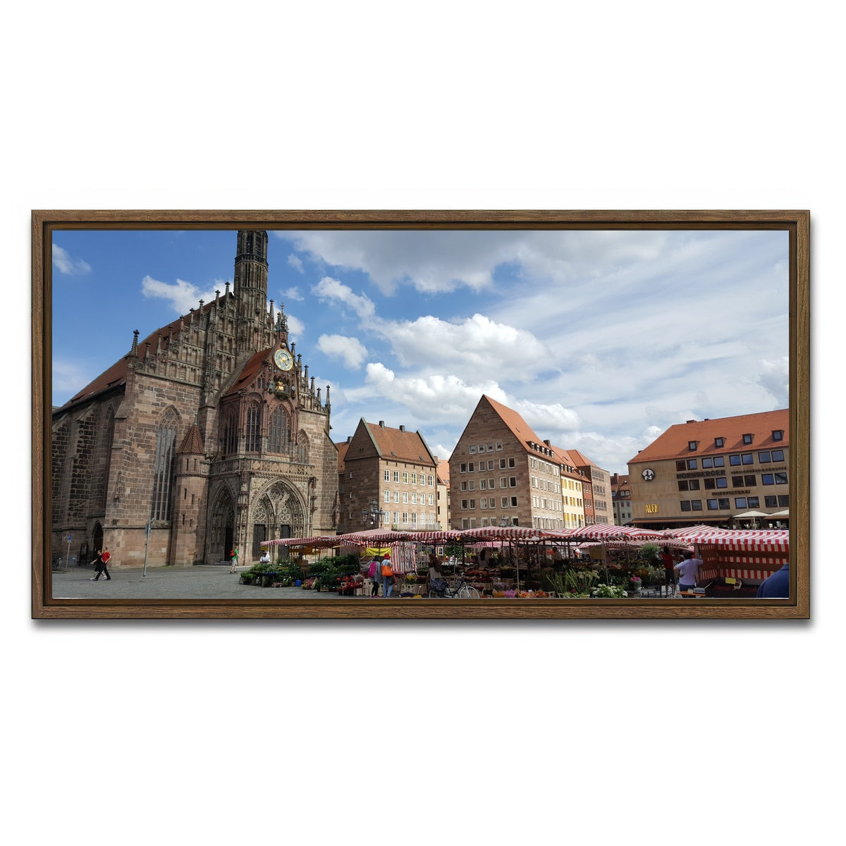 AUTO-MOCKUP WHITE | Nuremberg Germany | 1 Piece | Walnut Framed Canvas | group=2x1