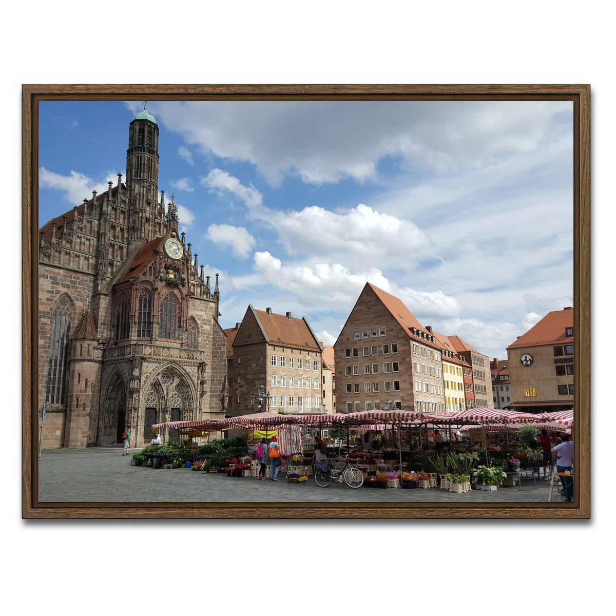 AUTO-MOCKUP WHITE | Nuremberg Germany | 1 Piece | Walnut Framed Canvas | group=4x3