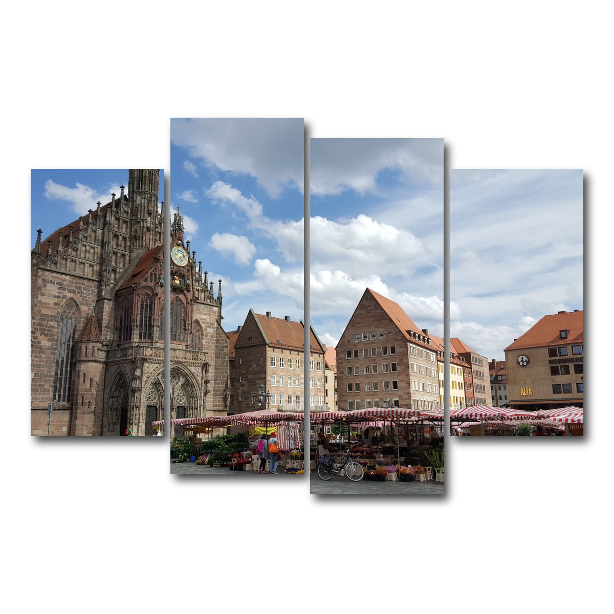 AUTO-MOCKUP WHITE | Nuremberg Germany | 4 Piece | Gallery Wrap Canvas | group=4_short