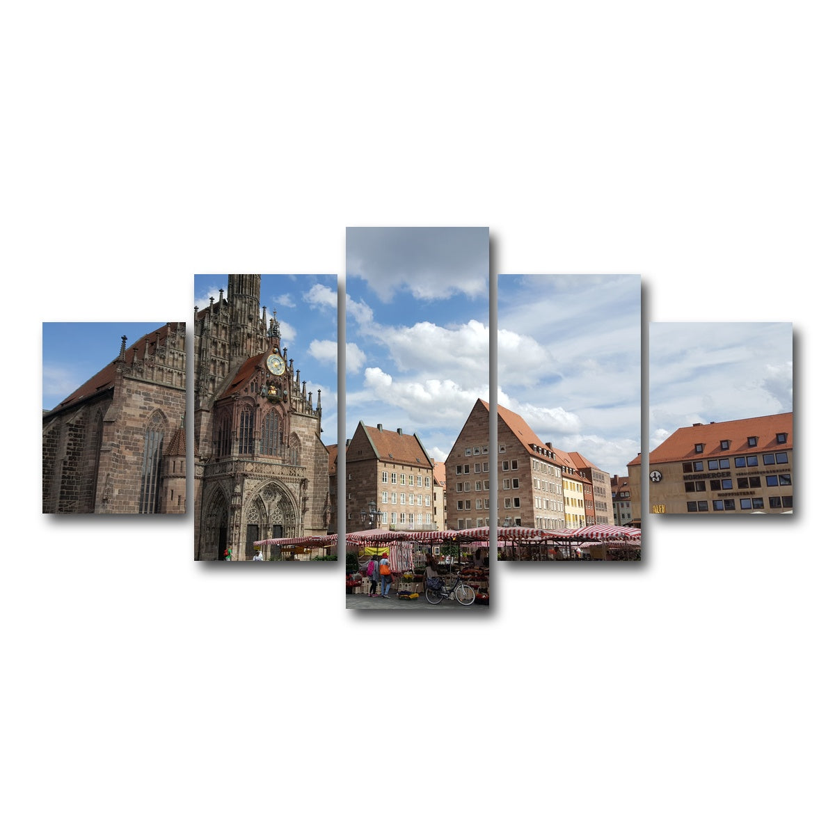 AUTO-MOCKUP WHITE | Nuremberg Germany | 5 Piece | Gallery Wrap Canvas | group=5_short