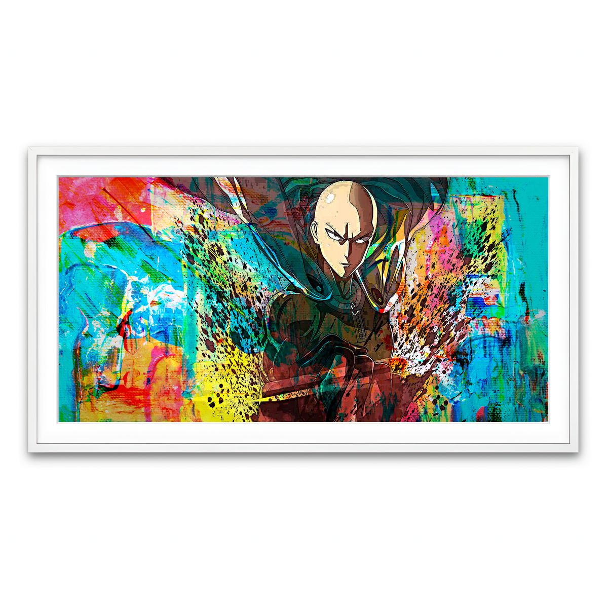 Framed Print 2x1 White