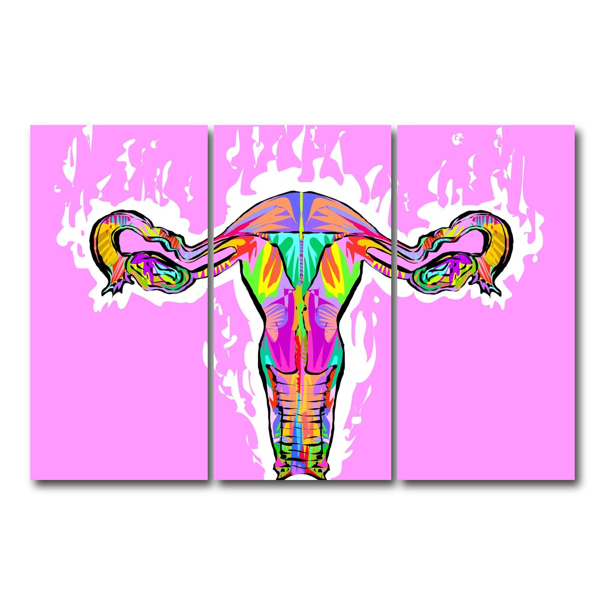 AUTO-MOCKUP WHITE | OVARIES | 3 Piece | Gallery Wrap Canvas | group=12x24