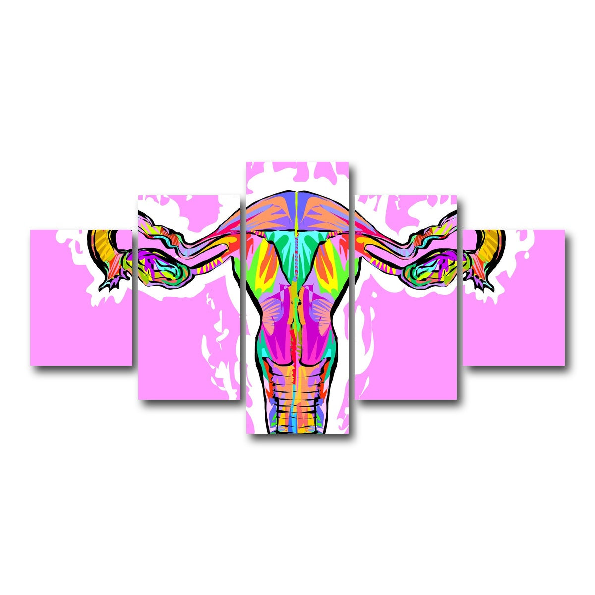 AUTO-MOCKUP WHITE | OVARIES | 5 Piece | Gallery Wrap Canvas | group=5_short