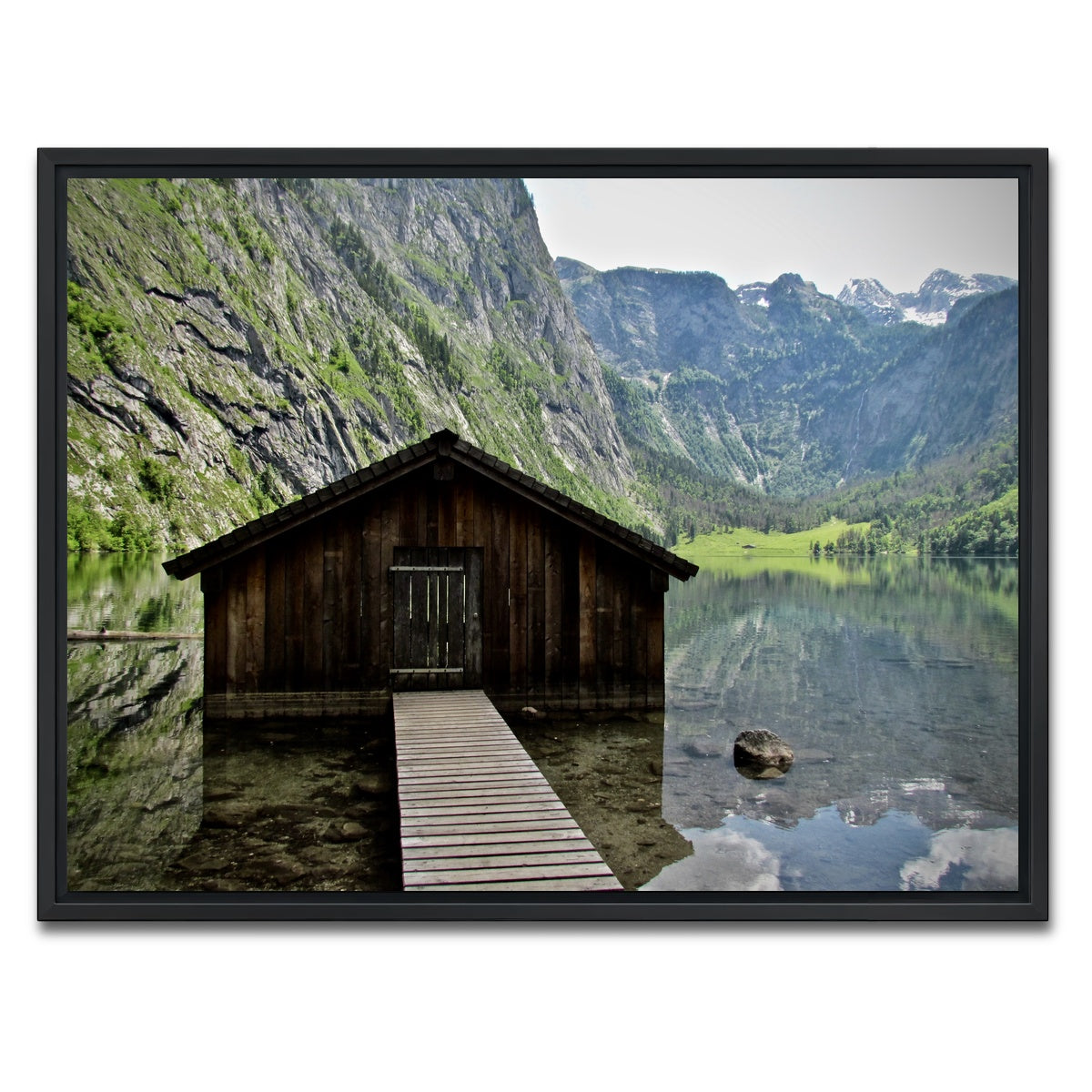 AUTO-MOCKUP WHITE | Obersee Bavaria | 1 Piece | Black Framed Canvas | group=4x3
