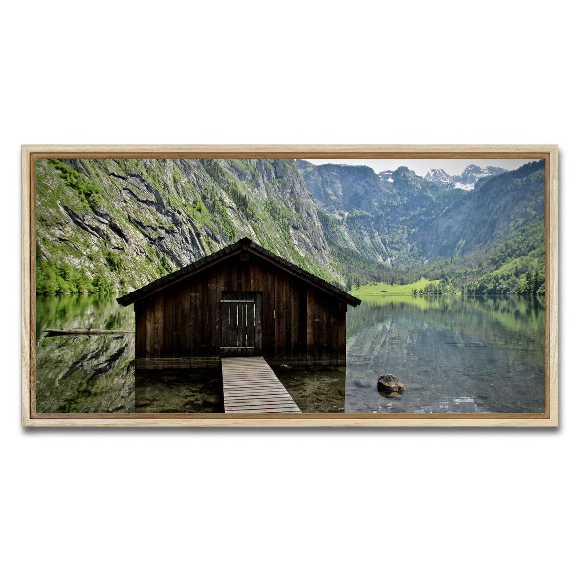 AUTO-MOCKUP WHITE | Obersee Bavaria | 1 Piece | Natural Framed Canvas | group=2x1