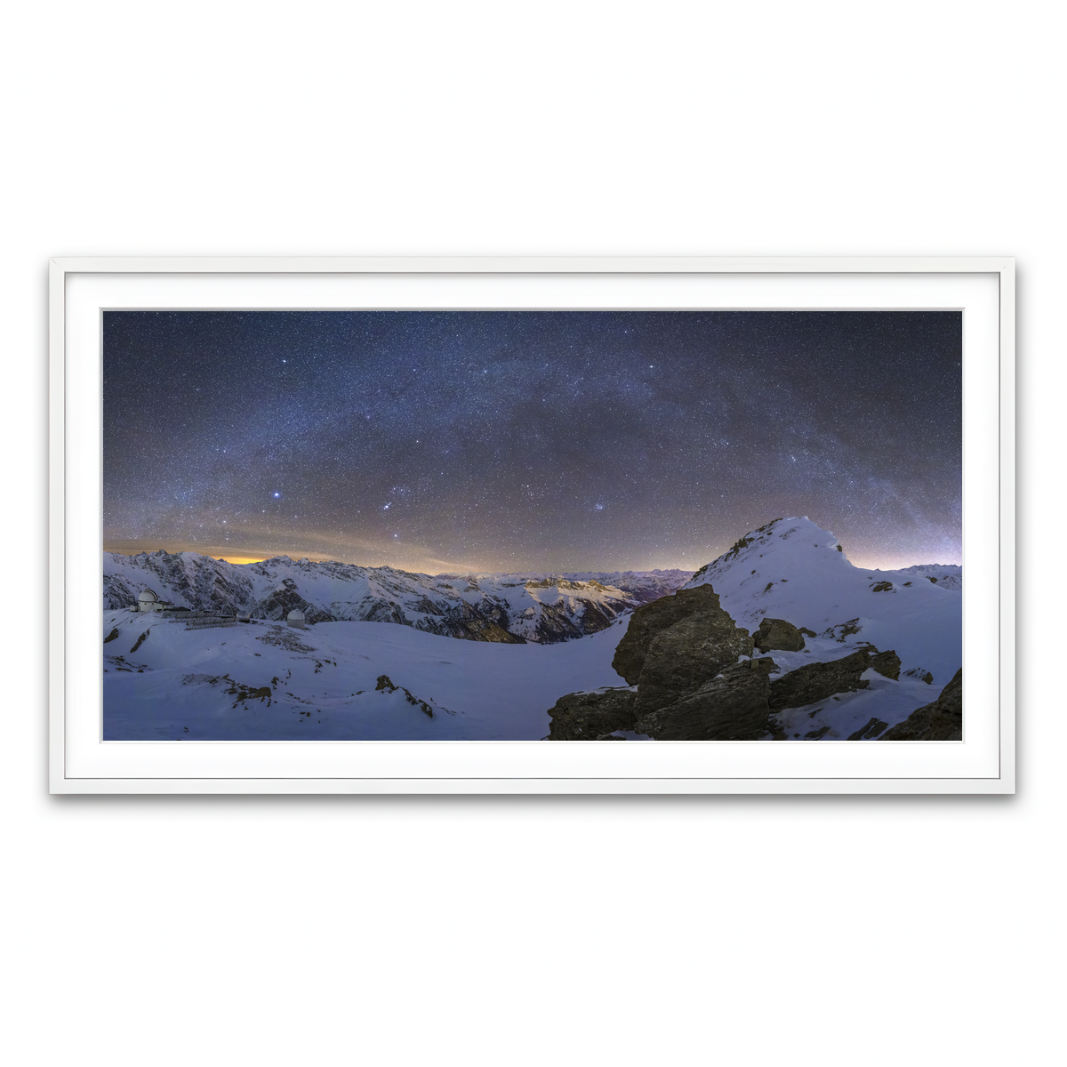 Framed Print 2x1 White