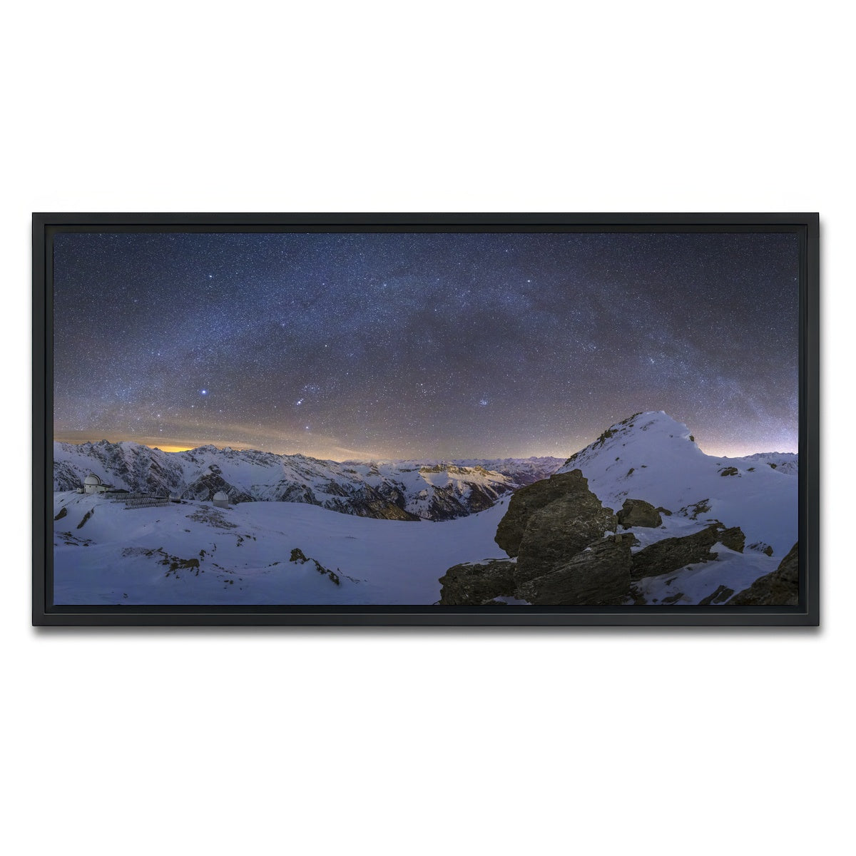 AUTO-MOCKUP WHITE | Observatory of Saint-Veran | 1 Piece | Black Framed Canvas | group=2x1