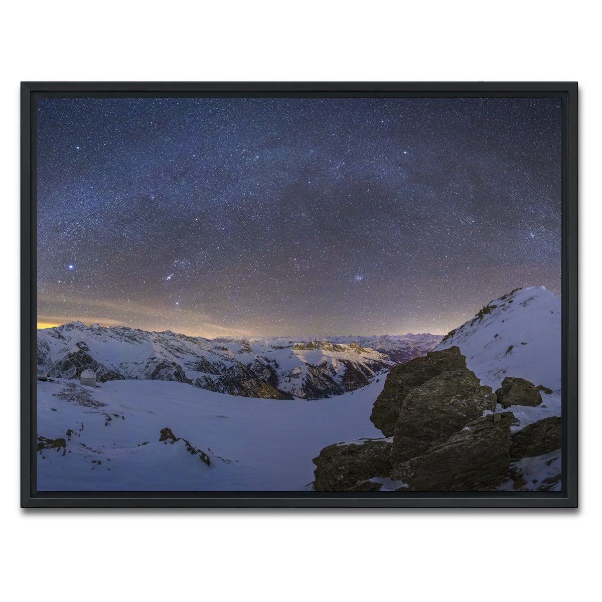 AUTO-MOCKUP WHITE | Observatory of Saint-Veran | 1 Piece | Black Framed Canvas | group=4x3