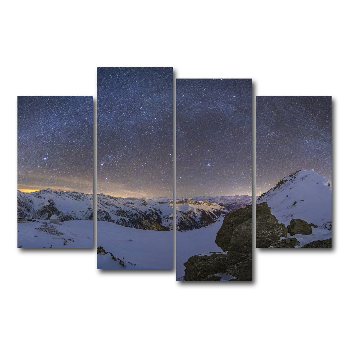 AUTO-MOCKUP WHITE | Observatory of Saint-Veran | 4 Piece | Gallery Wrap Canvas | group=4_short