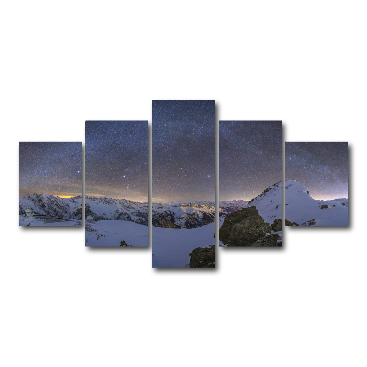 AUTO-MOCKUP WHITE | Observatory of Saint-Veran | 5 Piece | Gallery Wrap Canvas | group=5_short