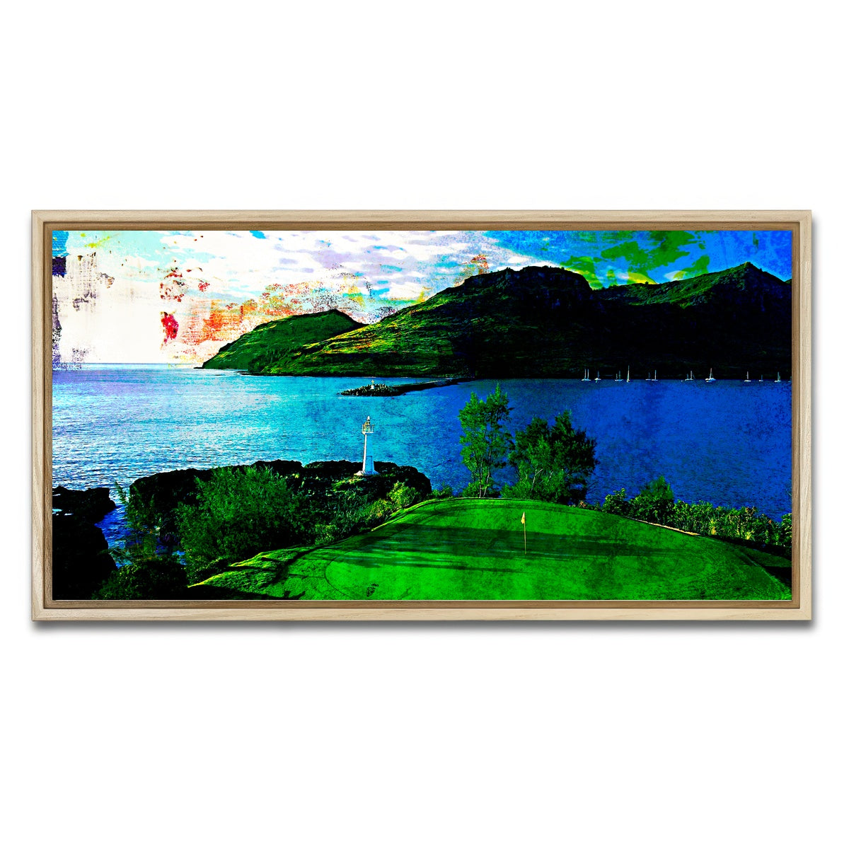 AUTO-MOCKUP WHITE | Ocean Course at Hokuala | 1 Piece | Natural Framed Canvas | group=2x1