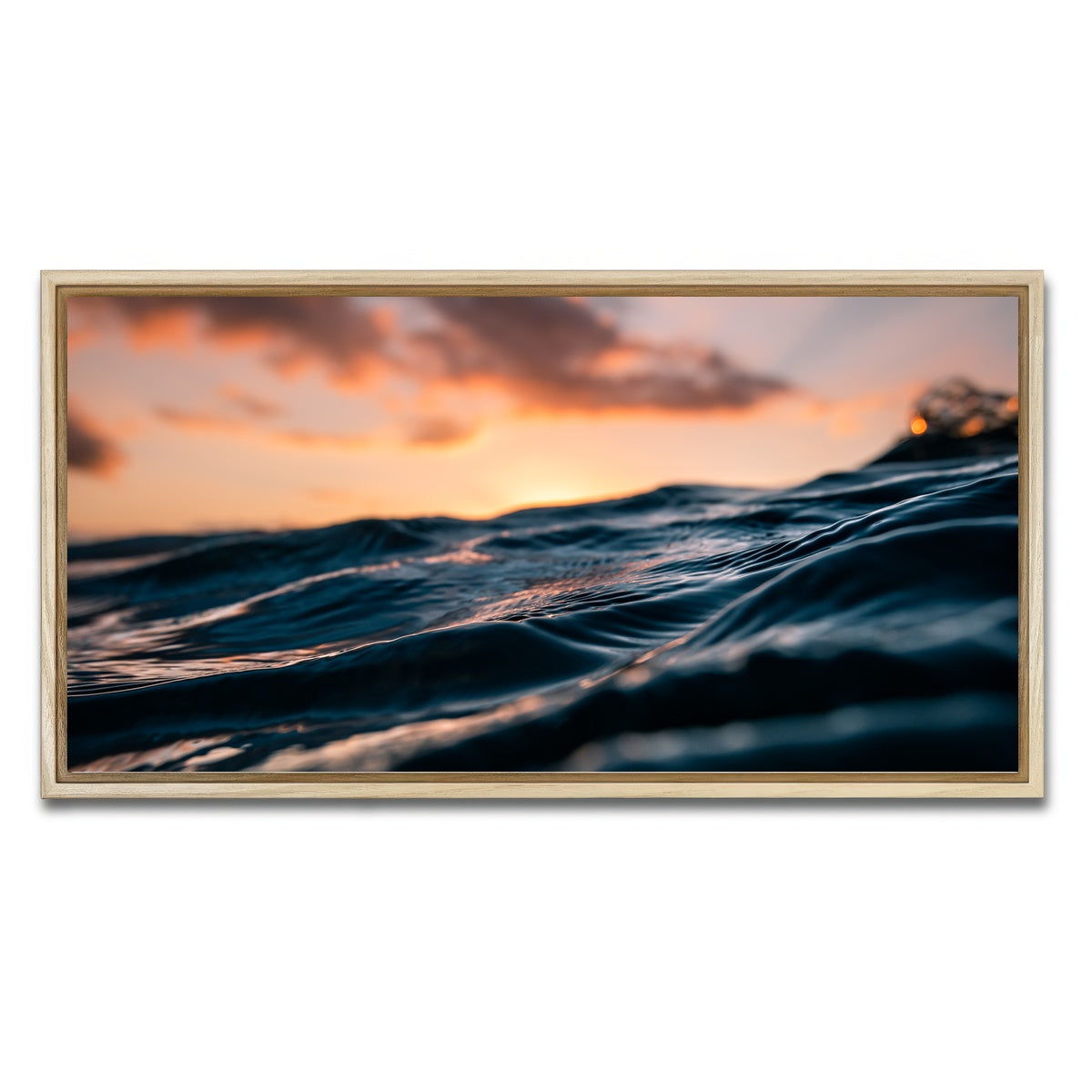 AUTO-MOCKUP WHITE | Ocean Flow | 1 Piece | Natural Framed Canvas | group=2x1