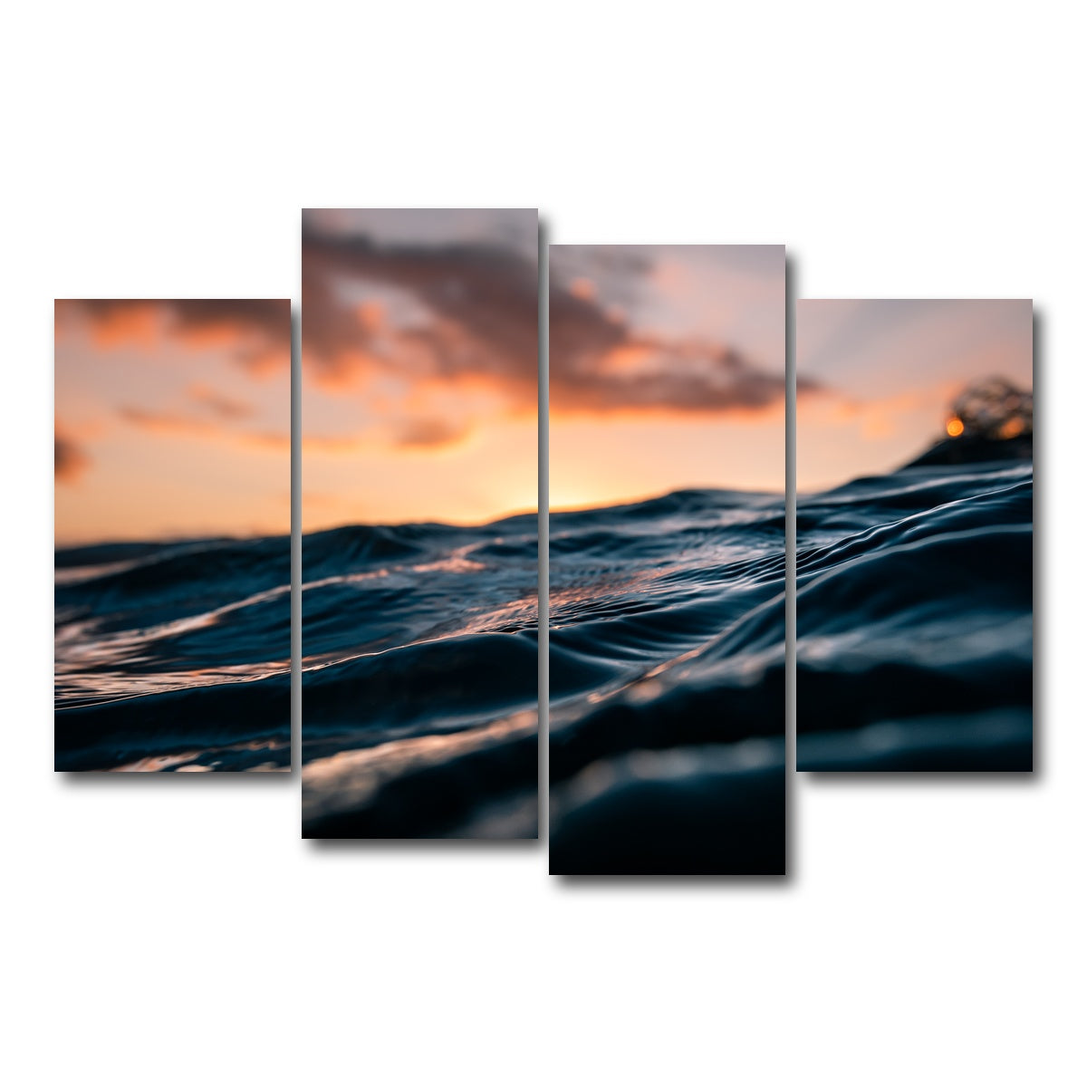 AUTO-MOCKUP WHITE | Ocean Flow | 4 Piece | Gallery Wrap Canvas | group=4_short