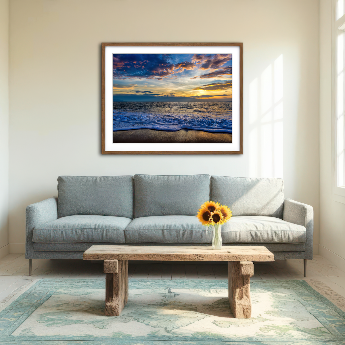AUTO-MOCKUP ROOM | Ocean Landscape Wall Art