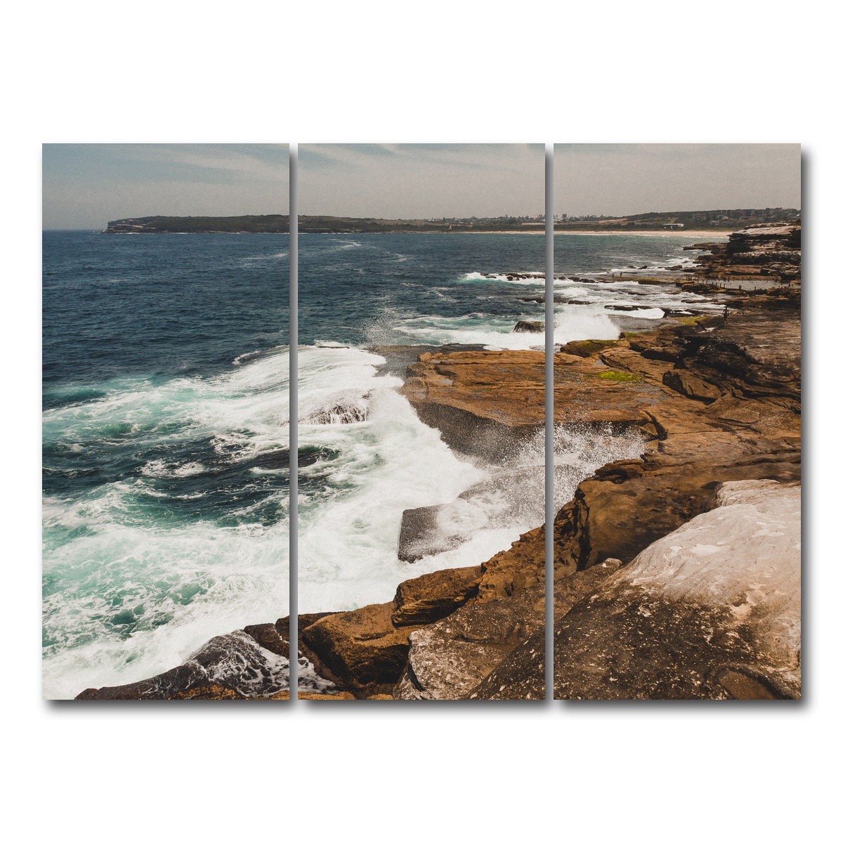 AUTO-MOCKUP WHITE | Ocean Spray | 3 Piece | Gallery Wrap Canvas | group=8x18