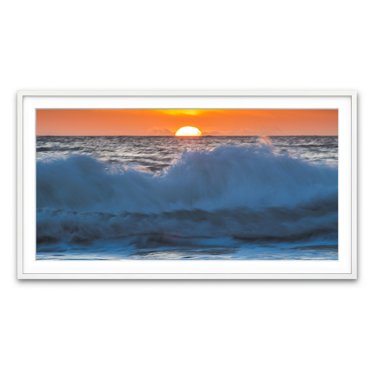 Framed Print 2x1 White