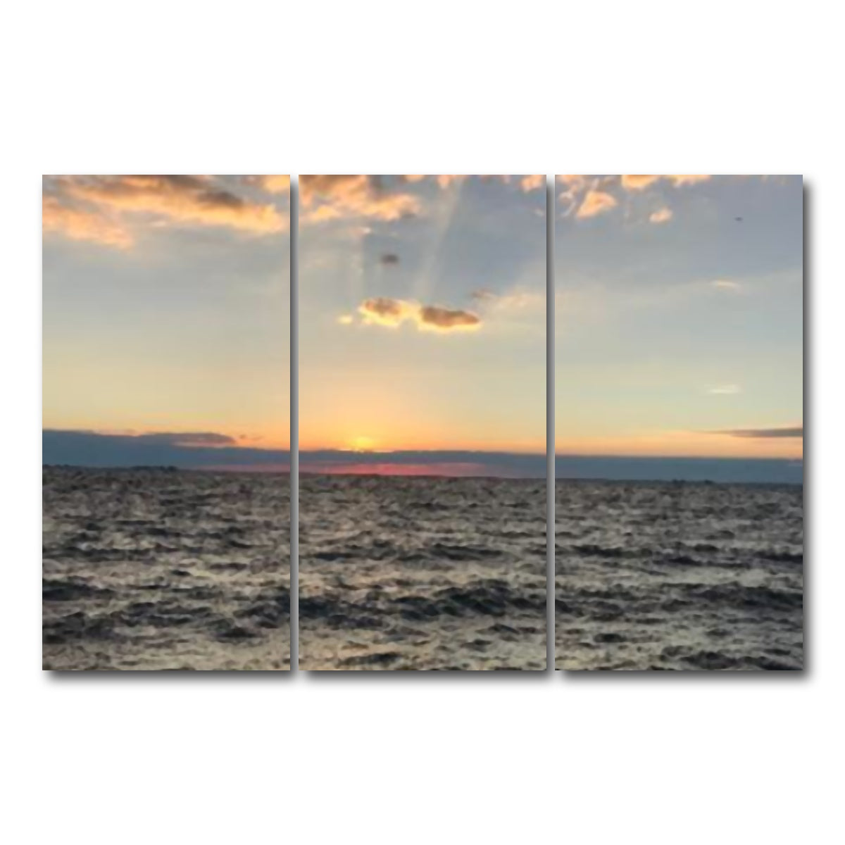 AUTO-MOCKUP WHITE | Ocean Sunset | 3 Piece | Gallery Wrap Canvas | group=12x24
