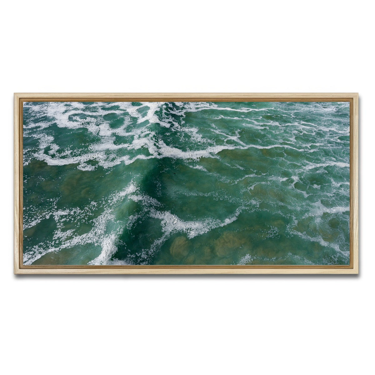 AUTO-MOCKUP WHITE | Ocean Surge | 1 Piece | Natural Framed Canvas | group=2x1