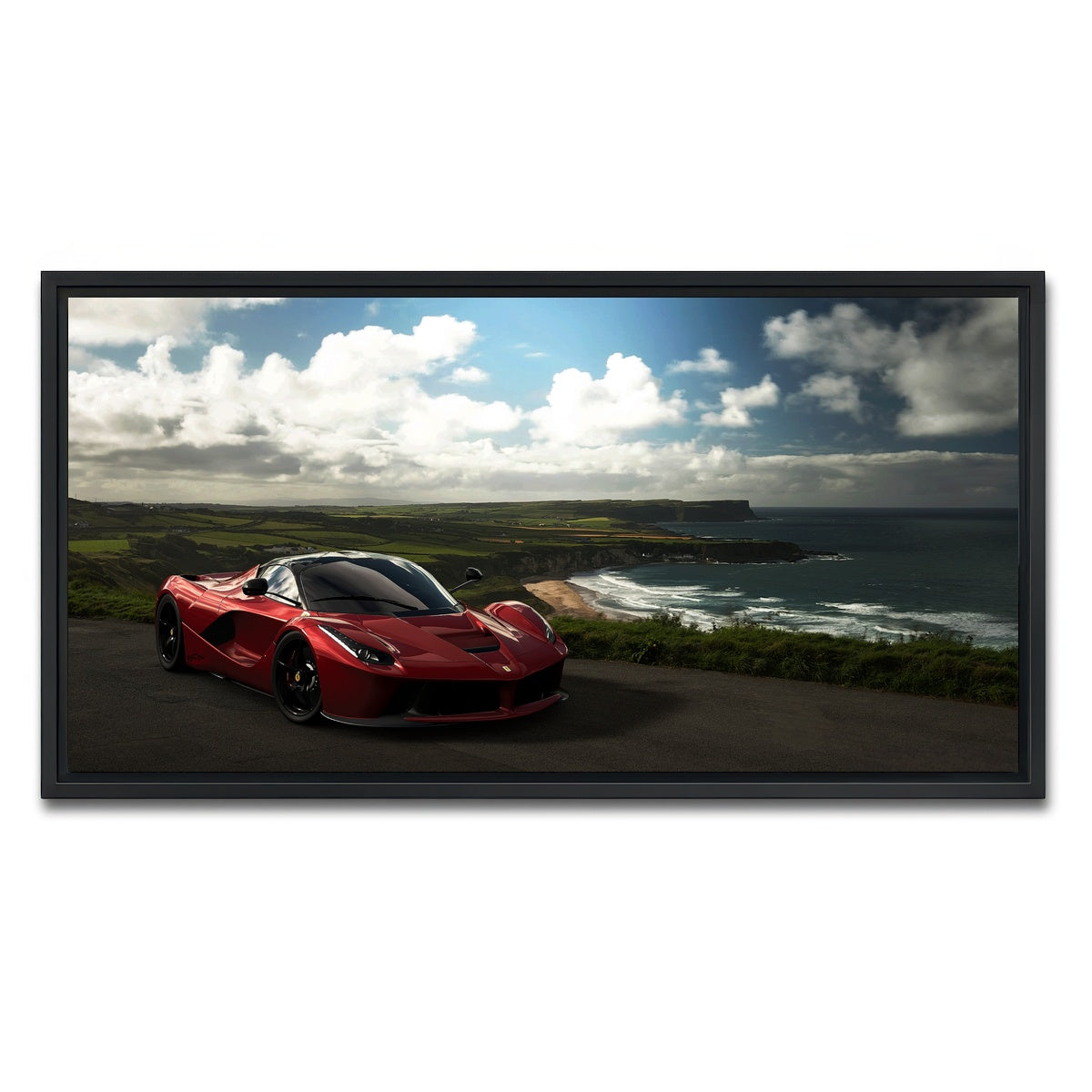 AUTO-MOCKUP WHITE | Ocean View | 1 Piece | Black Framed Canvas | group=2x1