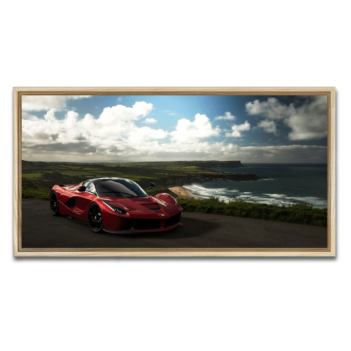 AUTO-MOCKUP WHITE | Ocean View | 1 Piece | Natural Framed Canvas | group=2x1