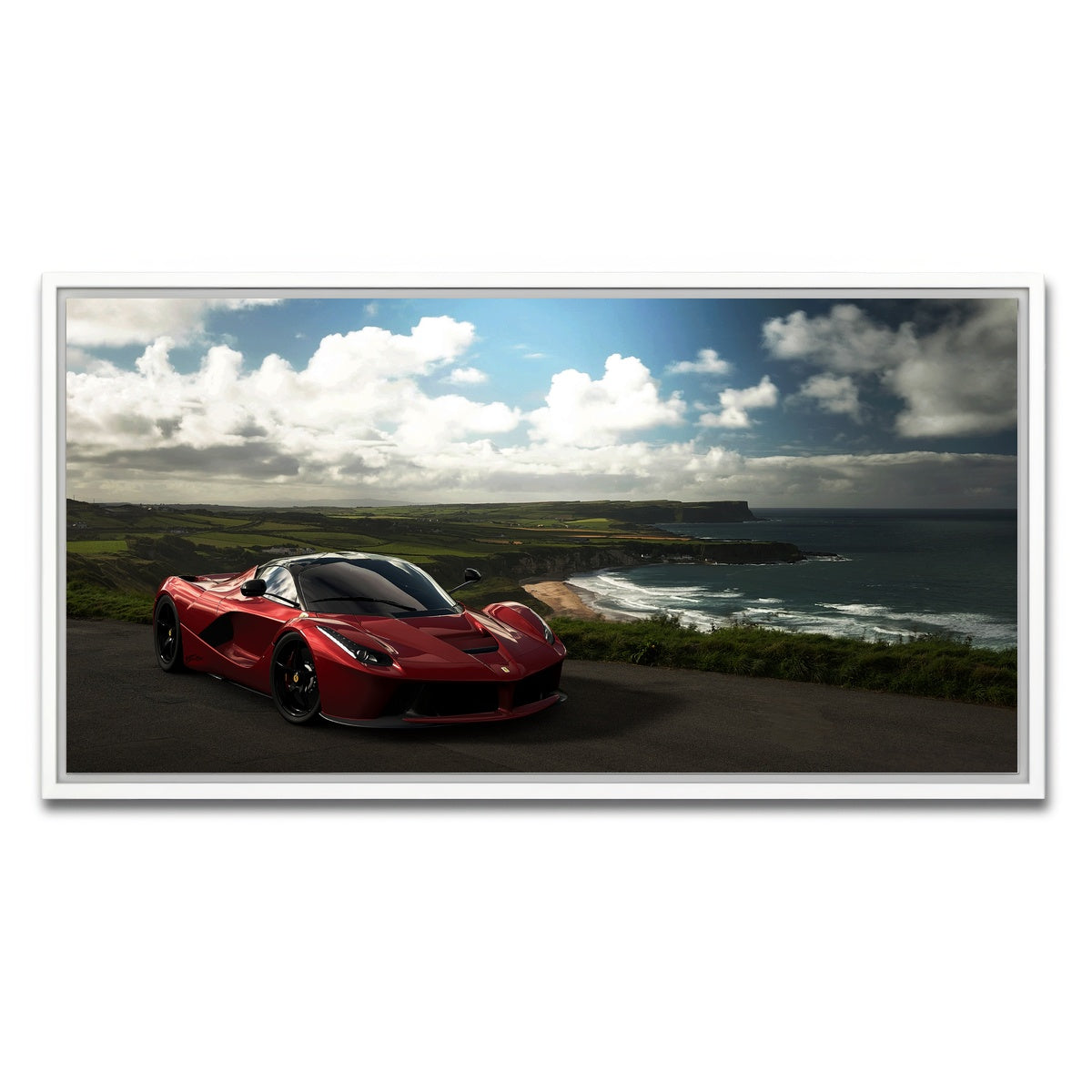 AUTO-MOCKUP WHITE | Ocean View | 1 Piece | White Framed Canvas | group=2x1