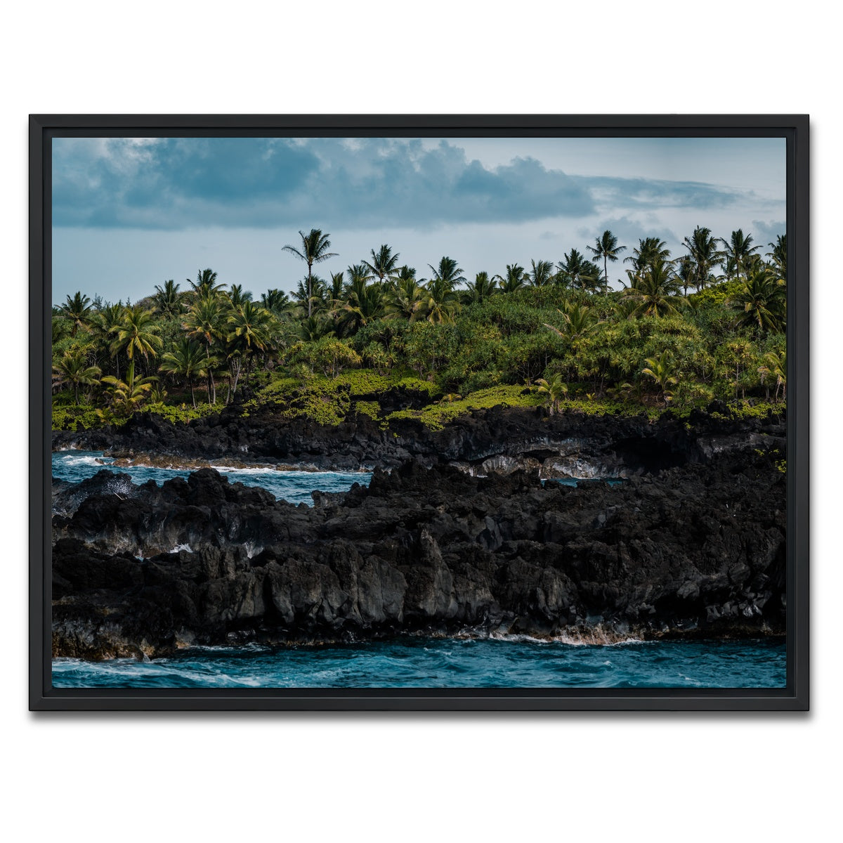 AUTO-MOCKUP WHITE | Ocean and Lava Rock | 1 Piece | Black Framed Canvas | group=4x3