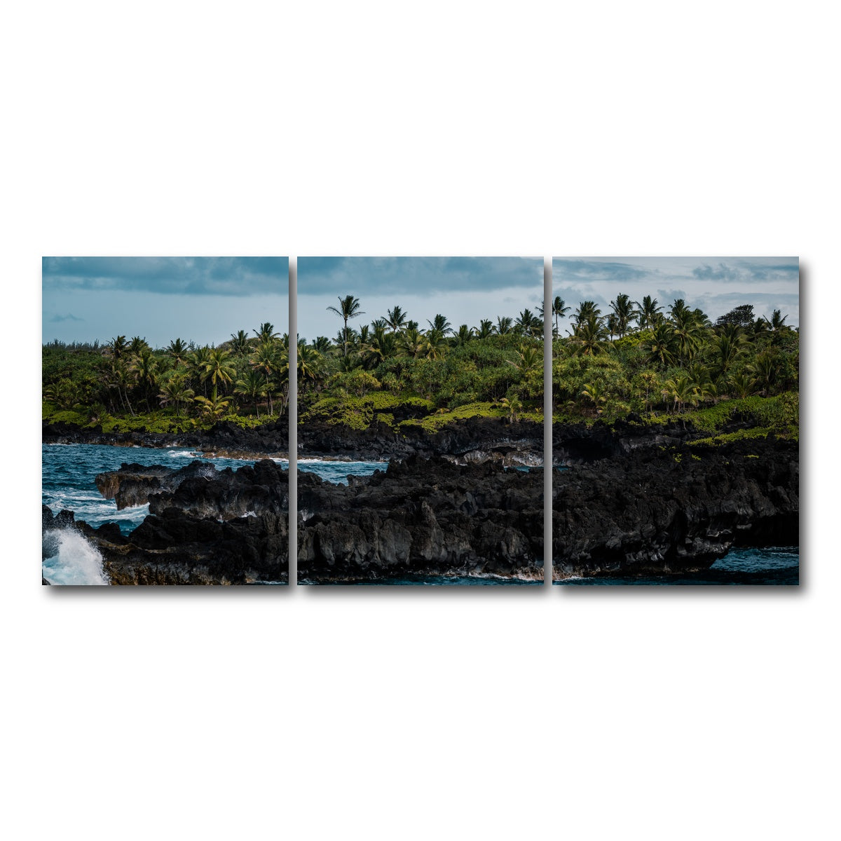 AUTO-MOCKUP WHITE | Ocean and Lava Rock | 3 Piece | Gallery Wrap Canvas | group=18x24