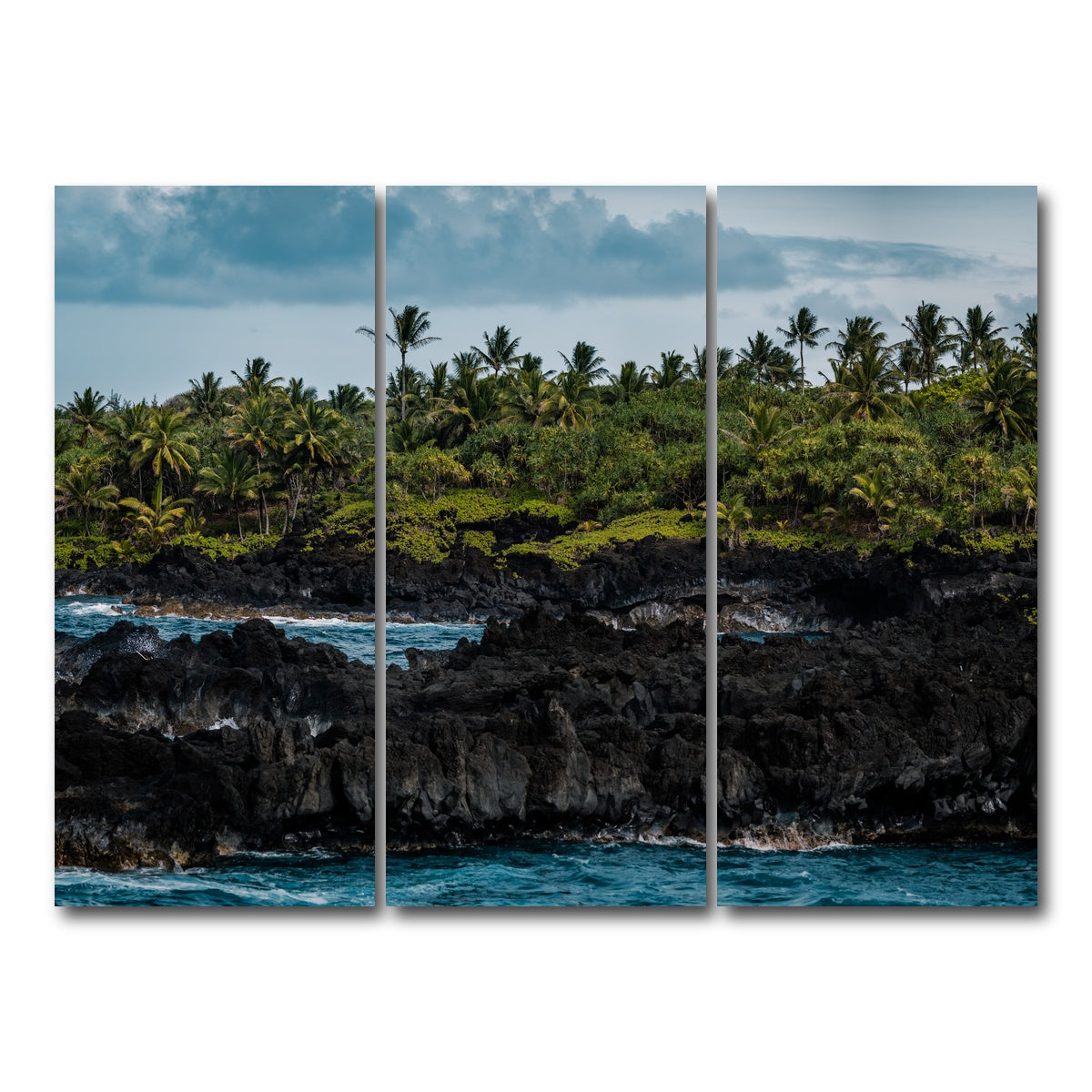 AUTO-MOCKUP WHITE | Ocean and Lava Rock | 3 Piece | Gallery Wrap Canvas | group=8x18