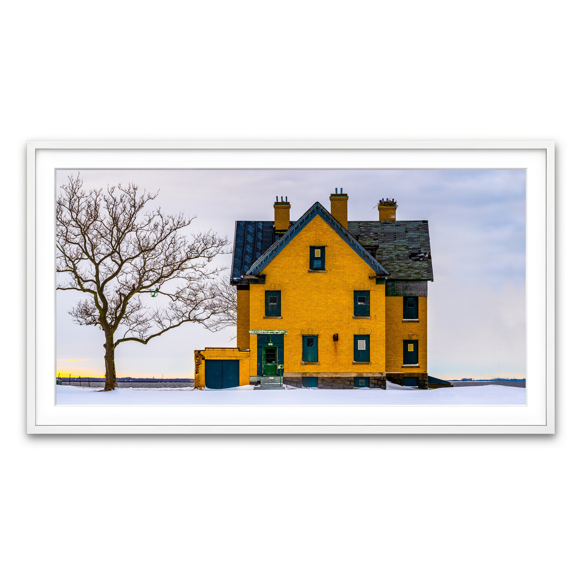 Framed Print 2x1 White