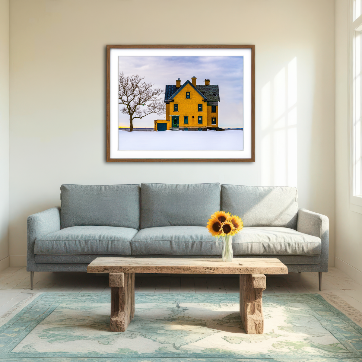 AUTO-MOCKUP ROOM | Officer's Row Yellow House Wall Art
