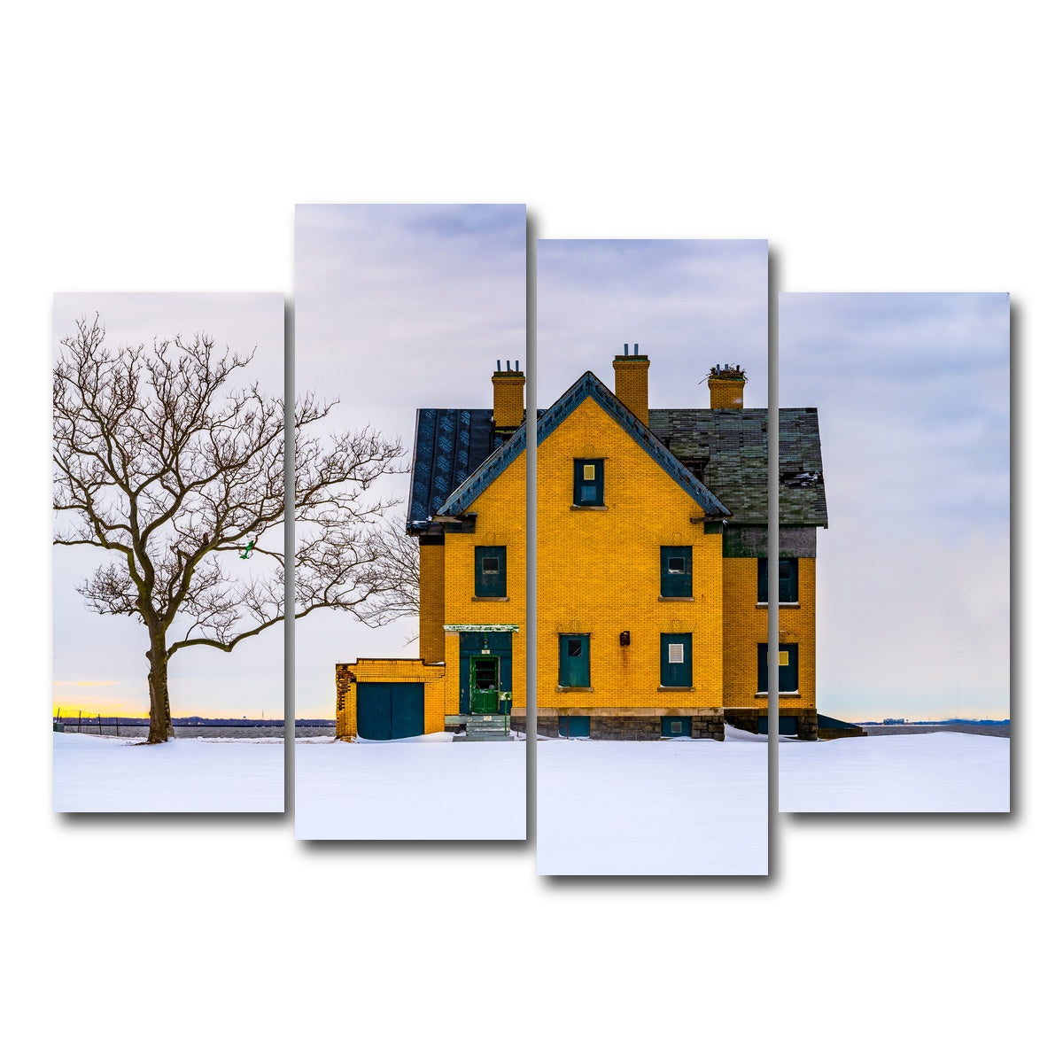 AUTO-MOCKUP WHITE | Officer's Row Yellow House | 4 Piece | Gallery Wrap Canvas | group=4_normal