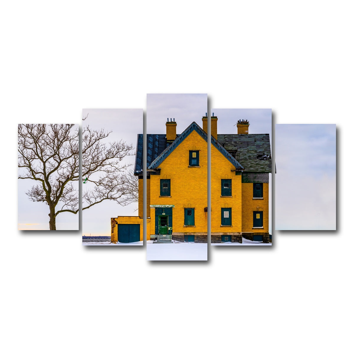 AUTO-MOCKUP WHITE | Officer's Row Yellow House | 5 Piece | Gallery Wrap Canvas | group=5_normal